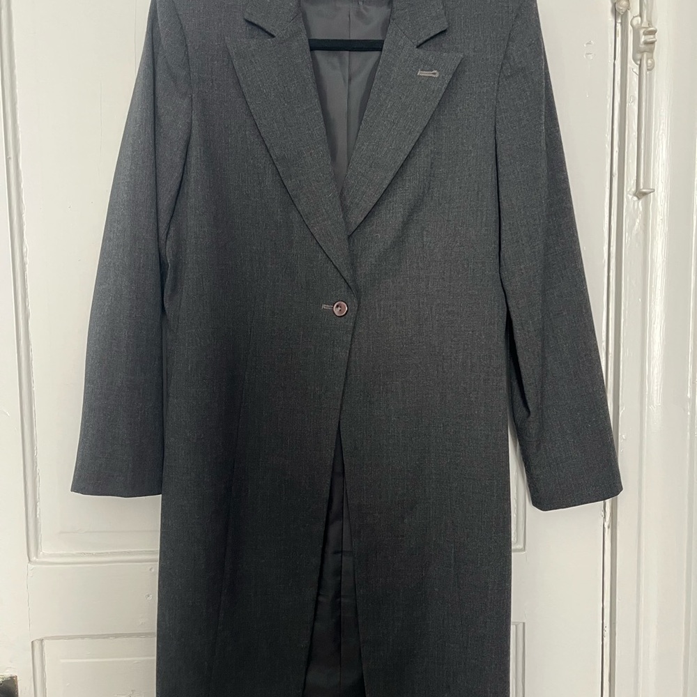 Harve Benard Dark Gray Wool Blend Coat